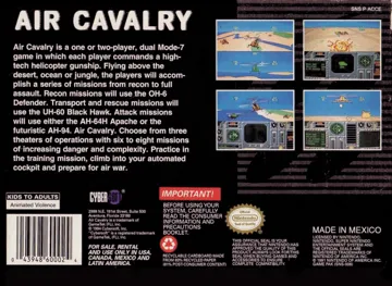 Air Cavalry (USA) box cover back